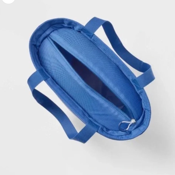 SUN SQUAD Blue and White Striped Canvas Tote NWT - Picture 3 of 3